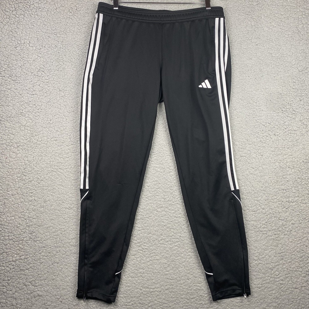 Adidas Tiro 23 Training Pants Tapered Zip Leg Soccer Womens XL Black HS3540